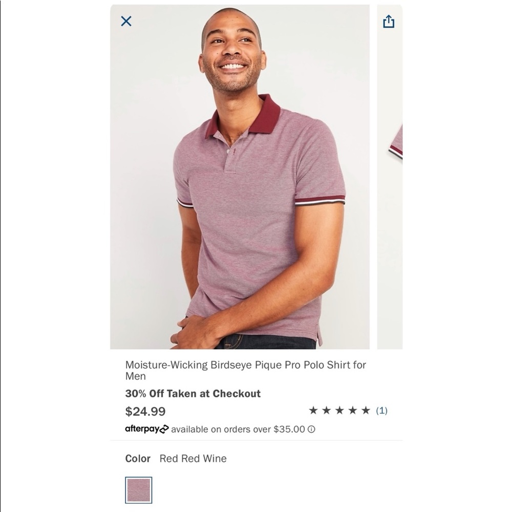 Old Navy Men’s Polo Shirt Medium NWT